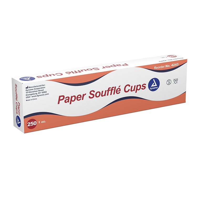 Cup Souffle  1 oz. White Paper Disposable (250/BX 20BX/CS) by Dynarex Corporation  ID 4243
